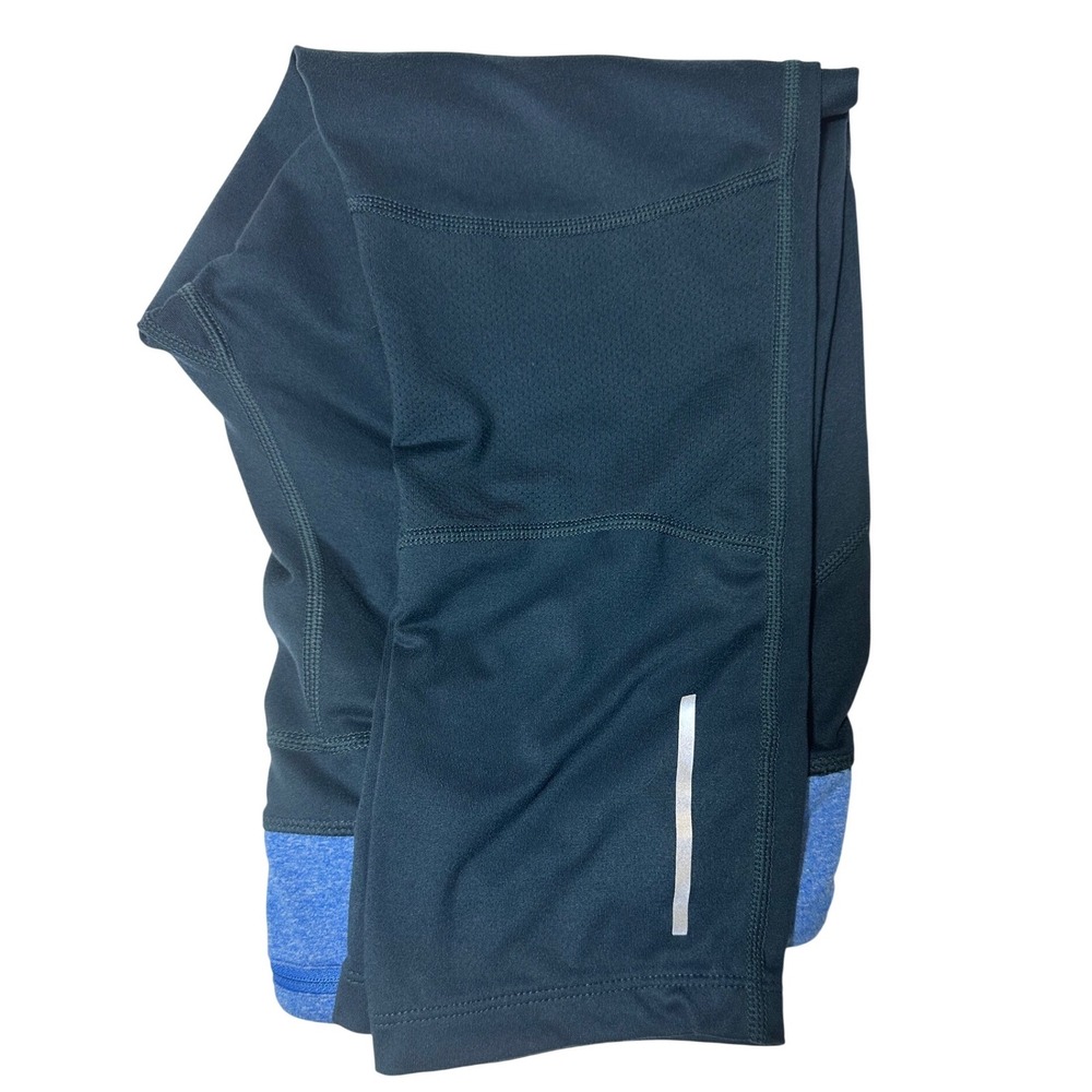 Nike Dri-FIT Running Leggings Women Large Blue Excellent Crop Zipper Pocket - Picture 5 of 14